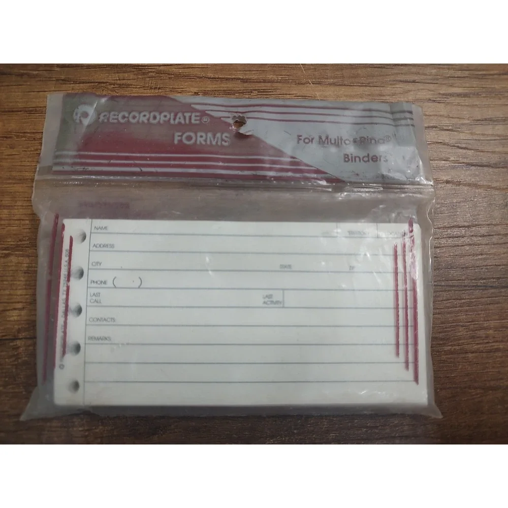 NOS Rediform Sales Follow Up Form  For Multi Ring Binder 60800 2.5x5